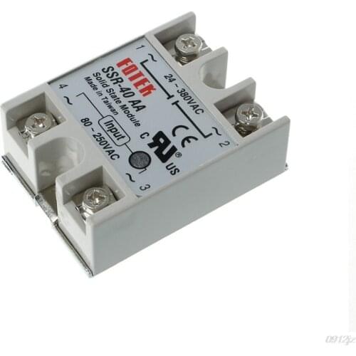 Solid State Relay Module SSR-40AA 40A 250V 3-32V DC Input 24-380VAC Output Power Supplies New Drop ship LS'D Tool