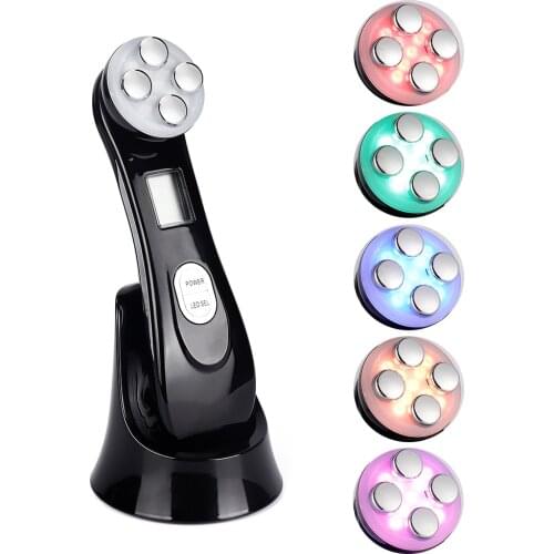 Facial Skin Rejuvenating Face Lifting Skin Tightening Device RF EMS Mesotherapy LED Photon Blackhead Acne Remover Anti Wrinkle