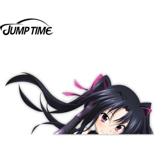 Jump Time High School DxD Serafall Leviathan 26 Cute Anime Girl Peeker Vinyl Decal Window Waifu Car Stickers