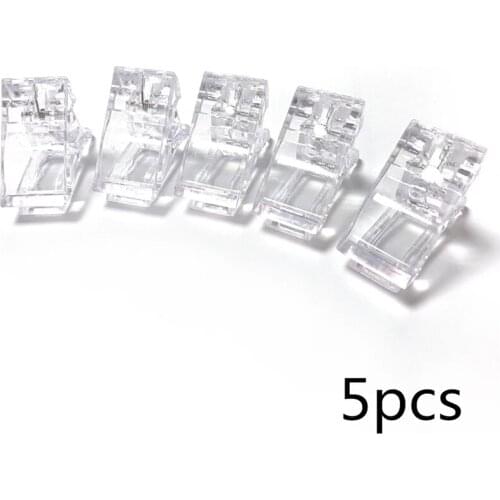 1/5pcs Transparent Nail Clips For Finger Building Gel Extension Quick Building Mold UV Nail Gel LED Manicure Art Builder Tool
