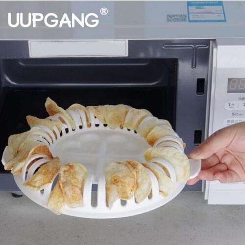 Health Fat Free Microwave Oven DIY Potato Crisp Chips Maker Kitchen Baking Dishes Pans Baking Plate