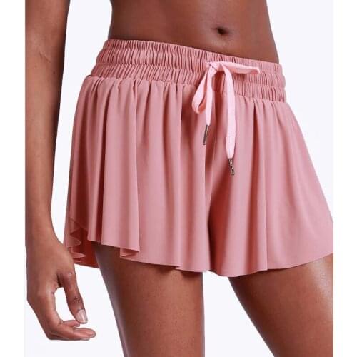 Women Sports Shirt Summer Yoga Shorts Running Shorts Quick Dry Gym Loose Wide Leg Fitness Shorts workout clothing