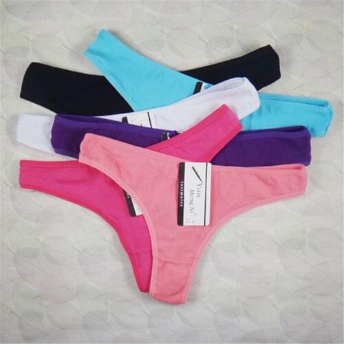 Womens cotton panties Girl Briefs Ms. cotton thong sexy fashion thong sexy thong underwear 3 pcs/lot Free shipping