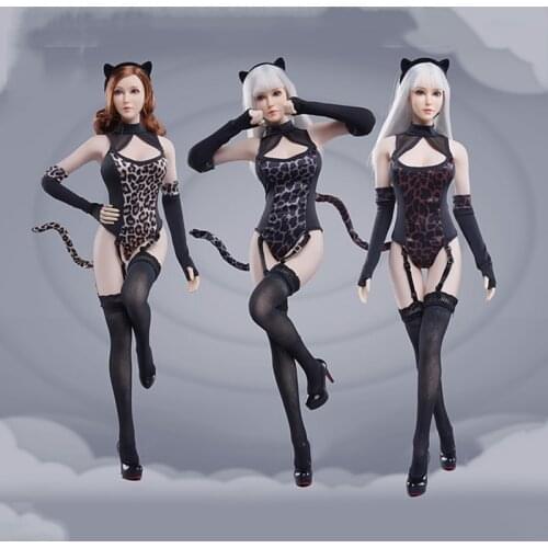 1/6 Womens Sexy Seamless Stockings Clothes Female Leopard Girl Clothing for 12" Action Figure Body Doll Toy Fans Collection
