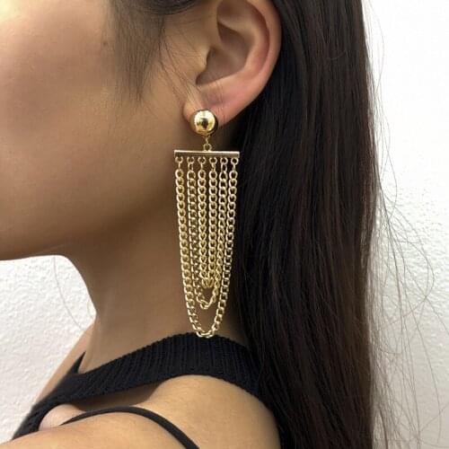 1 Pair Trendy Long Tassel Dangle Earrings for Women Fashion Party Wedding Drop Earrings Jewelry Accessories