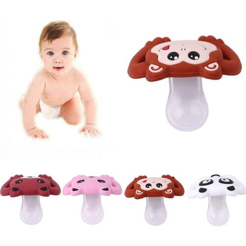 1PC Baby Pacifiers Safe Food Grade ABS Silicone Funny Baby Nipples Baby Infant Teeth Soothers Pacifiers Animal Shape