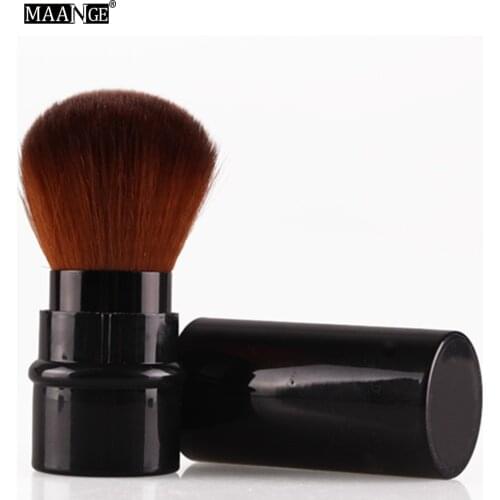 1Pcs Loose Power Foundation Blush Makeup Brush Mini Retractable Portable Blusher Face Brushes Beauty Cosmetic Travel Tools
