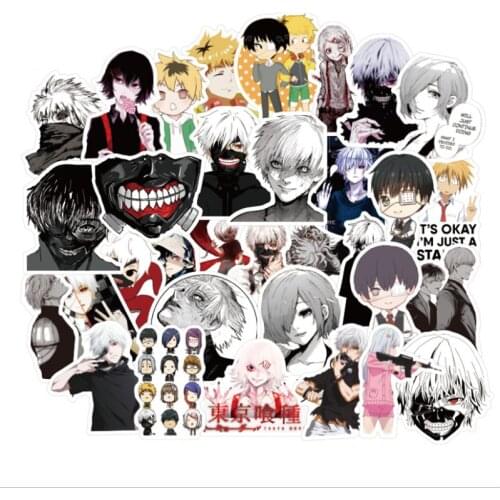 10/30/50PCS Anime Tokyo Ghoul Graffiti Luggage Laptop Scooter Waterproof Sticker Graffiti Decoration Toy Wholesale