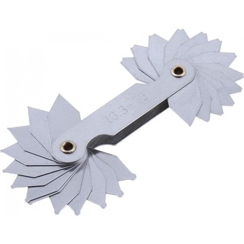 26pcs/set R0.3-1.5A7C16 High Precision Radius Gauge Sample R Gauge with 0.3-1.5 Blades Range for Industrial Measurement