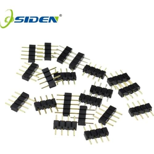 4 Pin RGB Connector,pin needle, male type double 4pin,For LED SMD RGB 5050 3528 Strip DIY Free Shipping 1000pcs/lot