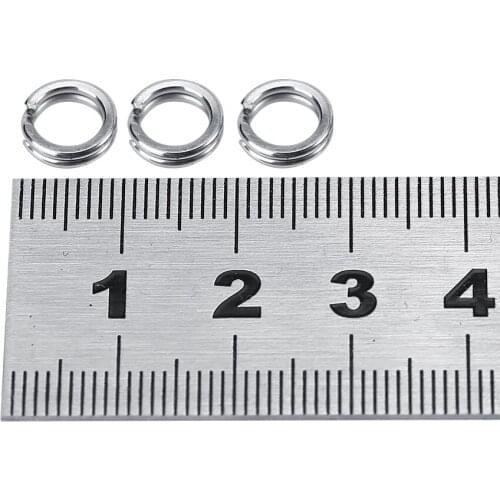 50/100pcs Fishing Stainless Steel Snap Split Ring Lure Tackle Connector Perfect For Use With Lures Rigs And Leaders