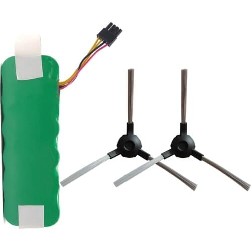 14.4V 3500mAh Rechargeable Battery Pack+ Side Brush for panda x600 x800 kitfort kt-504 robotic Vacuum Cleaner Parts Accessories