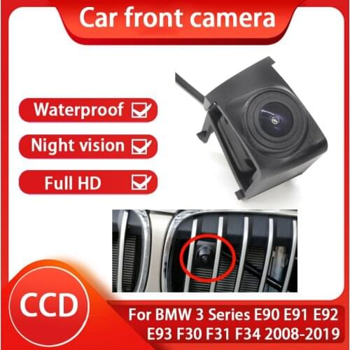 Car Special Front HD Camera For BMW 3 Series E90 E91 E92 E93 F30 F31 F34 2008~ 2019 Car front camera Waterproof Night Vision CCD
