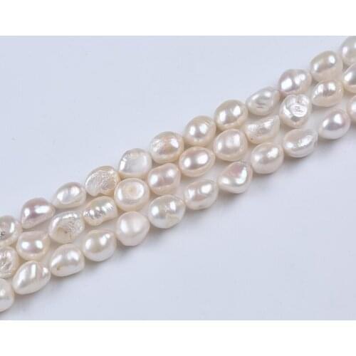 11-13mm White Cultured Baroque Pearl Irregular Freshwater Loose Pear