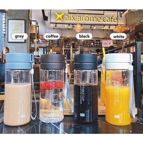 600ML Water Sport Health Water Bottle for Travel Sport Bottle for Water Lemon Juice Flip Lid Fruit Infuser Infusing Bottle