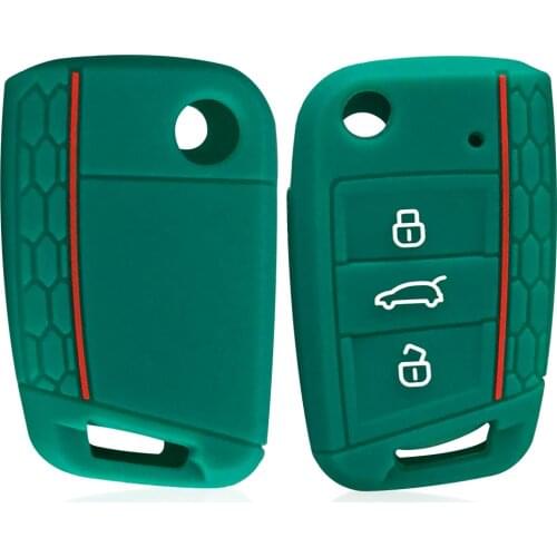 Flip Key Alarm for Volkswagen 2016 2017 Passat B8 L Skoda Superb A7 Magotan 2018 Silica Gel Car Remote Flip Key Cover Case