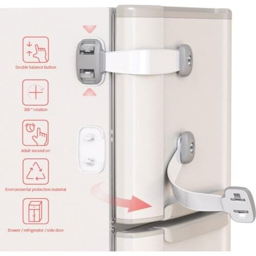 Childrens Cabinet Door Anti-pinch Security Lock Baby Protective Cabinet Lock Drawer Cabinet Refrigerator Lock Drawer