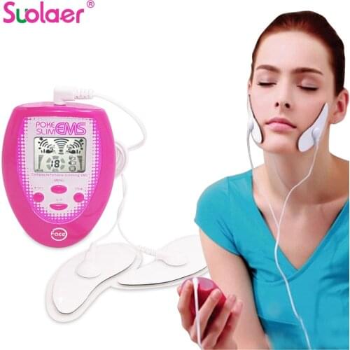 Electrotherapy Device Slimming Face Pulse Massager Jaw Exerciser EMS Facial Body Muscle Stimulator Electrode Face Cheek Stiker