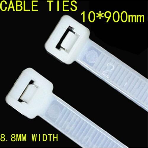 10*900mm National Standard Latching Nylon Cable Tie Fixed Plastic Tie Tape Computer Binding 100pcs/lot
