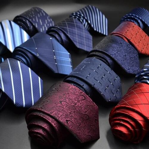 Classic 7cm Ties for Man 100% Silk Tie Luxury Striped Plaid Checks Business Neck Tie for Men Suit Cravat Wedding Party Neckties