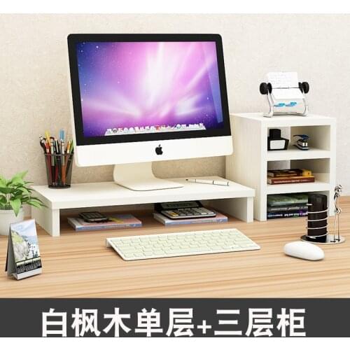 Computer Monitor Increased Shelf Office Supplies Desk Stationery Organizer Display Mounting Base Bracket Storage Rack