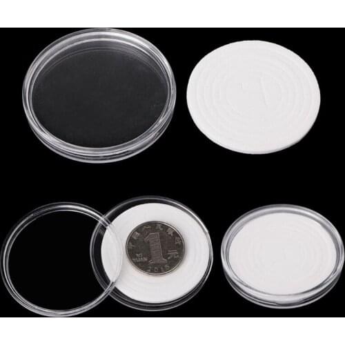 Home Use Coin Storage Cases Capsules Holder 46mm Clear Caixa Organizadora Plastico Container Display Box