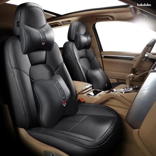 KOKOLOLEE Custom Leather car seat covers For Mitsubishi PAJERO OUTLANDER EX ASX Grandis Eclipse Cross galant Lancer Zinger auto