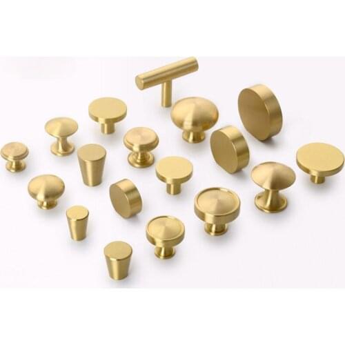 Brass Furniture Handles Copper Cabinet Knobs Wardrobe Dresser Drawer Knobs Kitchen Cupboard Chinese Style Door Handle Pulls