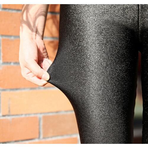 Leggings Womens Gloss Shiny Black Thin Leggings Trousers Elastic Slim Legging Pants Women Plus Size 6XL