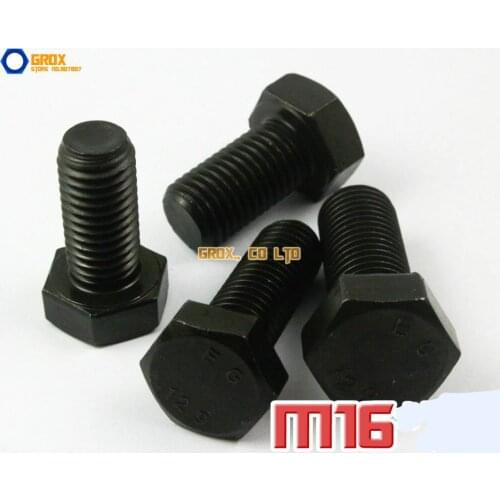 M16 Hexagon Bolt Hex Head Screw 12.9 Grade Alloy Steel