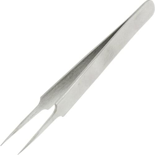 Micro Pointy Tip Polished Stainless Steel Straight Tweezers 11cm Babies Clean Tweezers