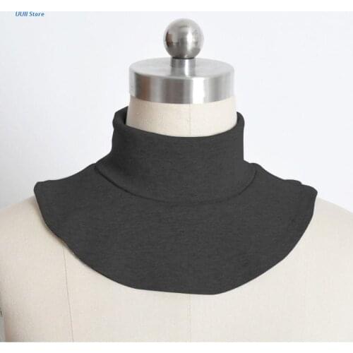 Fashion Men And Women Knitting Fake High Collar Back Cover Scarf Half Muslim Collar Solid Color Fake Collar Clothes XX9D
