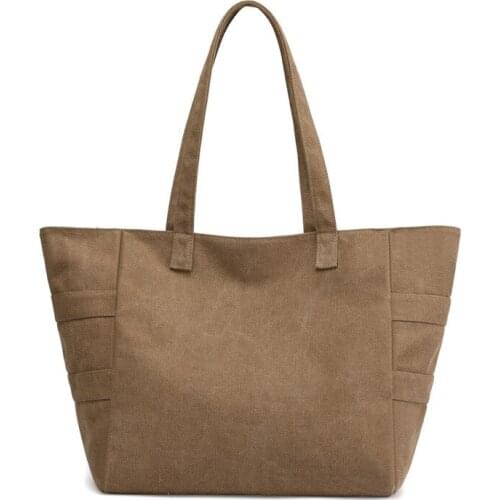 Autumn new big Handbags women Canvas large ladies bag Solid Simple style Woman bags Casual Trend tote bags for women