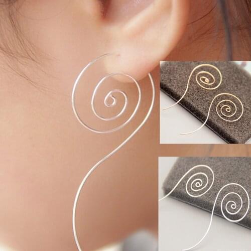 New Design Sliver Gold Tribal India Hoops Spiral Brass Gypsy Earring
