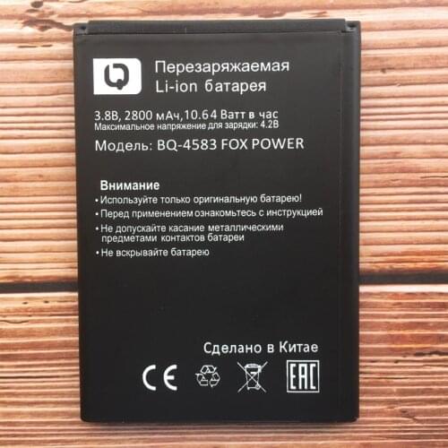 New Original BQ-4583 2800mAh Battery For BQ BQS 4583 Fox Power Mobile Phone Batteries