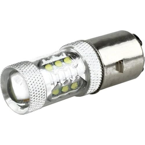 Wholesales item 80W BA20D H6 White 16 LED Motorcycle MotorBike/Moped/ATV Headlight Bulb