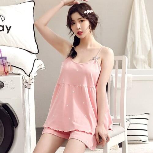 Spring Summer Womens Pajamas Thin Sleeveless Camisole Sexy Home Service Pijamas Women Pajamas for Women Sleepwear Sleep Tops