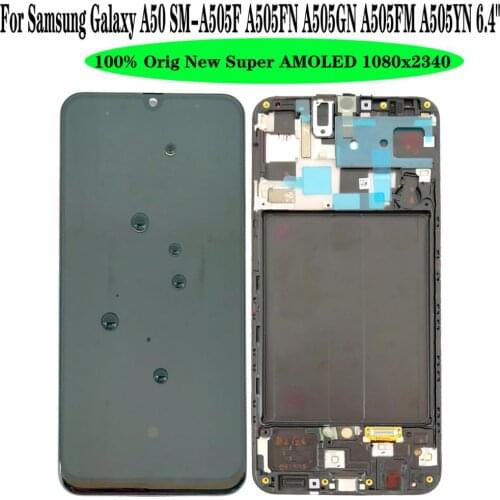 Shyueda Original Super AMOLED For Samsung Galaxy A50 SM-A505F A505FN A505GN A505FM A505YN LCD Display Touch Screen Digitizer
