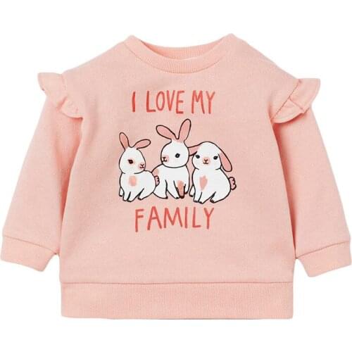 Bambino New Year 2021 Sweatshirt Rabbit Fleece Winter Clothes Kids Girl 2-9 Years Little Girl Costumes Warm School Clothing