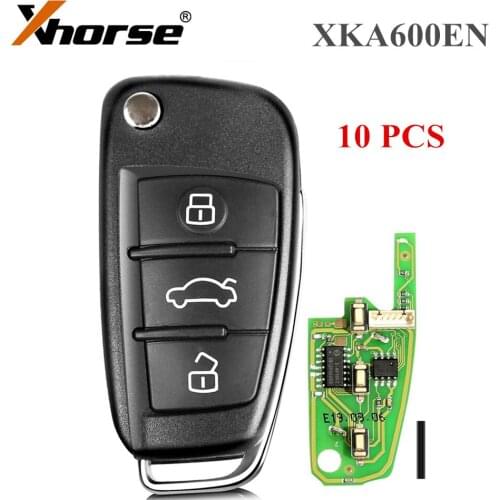 XHORSE XKA600EN VVDI2 for Audi A6L Q7 Type Universal Remote Key 3 Buttons 10PCS/lot