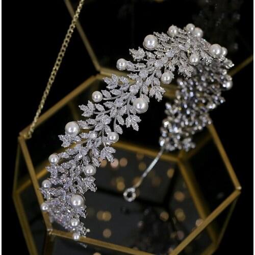 Vintage hair accessories tiara elegant pearl hair band wedding hair accessories bridal hair accessories headdress