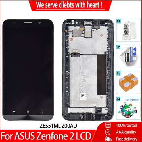 5.5'' AAA+++ LCD Screen For ASUS Zenfone 2 ZE551ML LCD Digitizer Display Touch Screen Assembly Replacement Free Tools