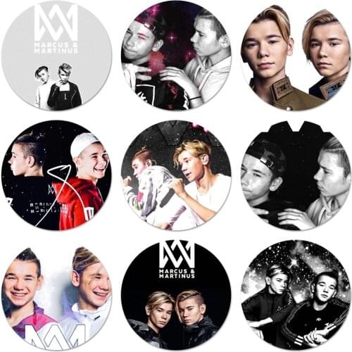 Marcus & Martinus Icons Pins Badge Decoration Brooches Metal Badges For Clothes Backpack Decoration