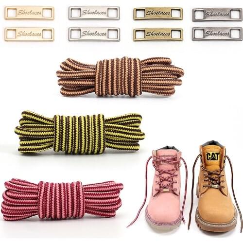 1 Pair Martin Boots Shoelaces Round Stripe Shoes Lace Solid Precision Weave Workwear Sneakers Leather Shoe Laces rope