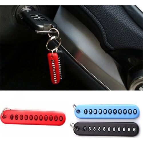 1 PC Anti-Lost Car Keychain Phone Number Card Keyring for Volvo S40 S60 S80 XC60 XC90 V40 V60 C30 XC70 V70