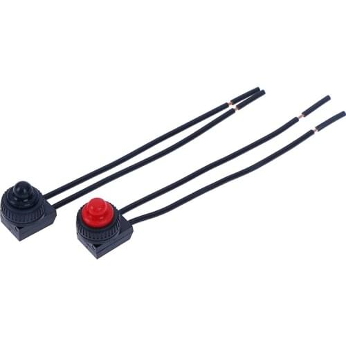 1Pc 220V Waterproof Push-Button On-Off Switch With 4" Leads Motorcycle Car Boat