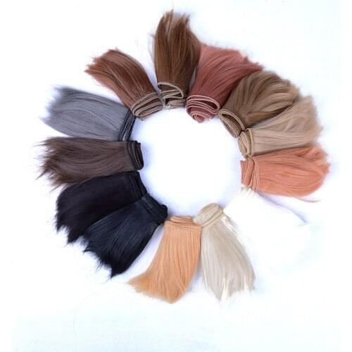 10*100cm New Colorful Welf Fringe Bangs Wig Extension High-temperature Wire Handmade Hair for 1/3 1/4 Doll Accessories DIY