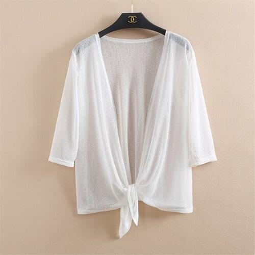 2021 Summer Short Cloak Thin Gauze Cardigan Womens Large Size Sun Protection Shirt Womens Ice Silk Shawl Air Conditioning Shirt