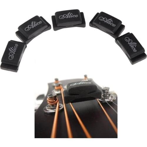 5pcs Alice Black Rubber Pick Holder Fix on Headstock Guitar Picks Accessories for Guitar Bass Ukelele Guitar Accessories