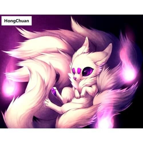 New cute fox diamond painting DIY mosaic handmade 5D diamond embroidery cross stitch kit home decoration Christmas gift